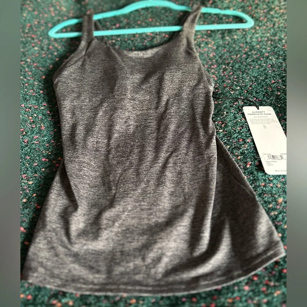 ALO YOGA Alosoft Complete Tank NWT Gray Strappy Activewear Top S